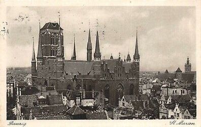 Danzig St. Marien Postkarte AK 1940