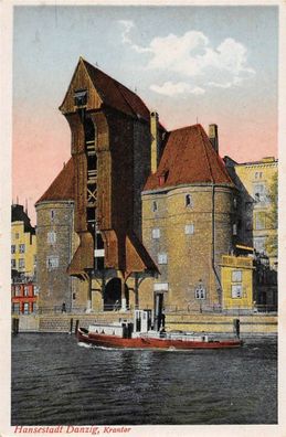 Hansestadt Danzig Krantor Postkarte