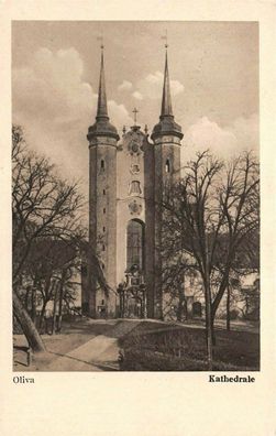 Kathedrale in Oliva Danzig Gdansk Postkarte AK