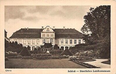 Oliva Schloß Staatliches Landesmuseum Postkarte AK