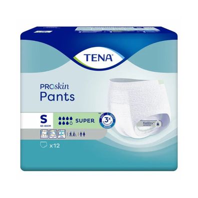 4x TENA Pants Super Inkontinenzpants Gr. S | Packung (12 Stück)