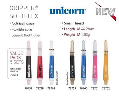 Unicorn Gripper Softflex Shaft, m/schw. / Inhalt 1 Pack