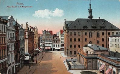 Posen Alter Markt mit Hauptwache Feldpostkarte AK 1915