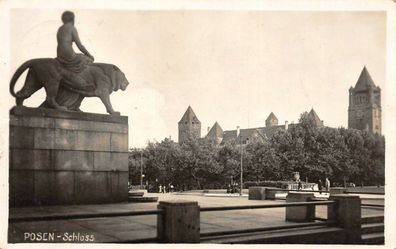 Posen Schloss Ansicht Feldpostkarte AK 1942