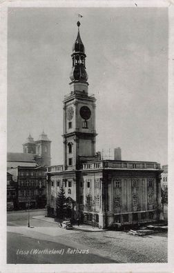 Rathaus in Lissa Wartheland Posen Postkarte AK 1940