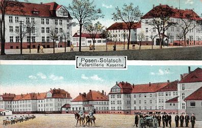 Posen - Solatsch Fußartillerie Kaserne Postkarte 1916