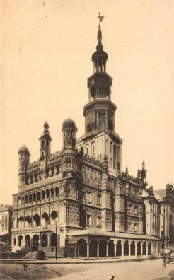 Posen Das Rathaus nach der Herstellung 1913 Postkarte AK 1914