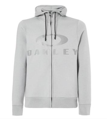 OAKLEY Bark FZ Hoodie Stone Grey Full Zip Hooded Sweatshirt XL