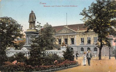 Posen Museum und Kaiser Friedrich-Denkmal Feldpostkarte 1915