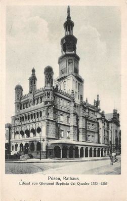 Posen Rathaus Erbaut v. Giovanni Baptista del Quadro Feldpostkarte AK 1914