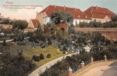 Posen Königl. Staatsarchiv auf dem Schlossberge Postkarte AK