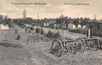 Truppenübungsplatz Warthelager Südlicher Lagereingang Feldpostkarte AK 1915