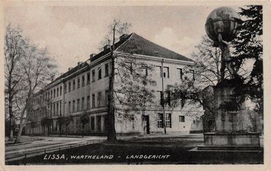 Lissa Wartheland Posen Landgericht Postkarte