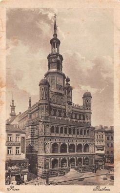 Ansicht Posen Rathaus Postkarte