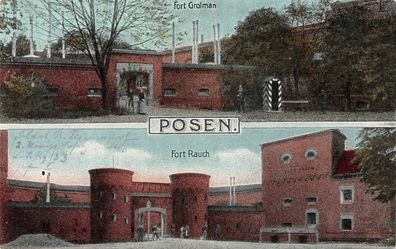 Posen Fort Grolman Fort Rauch Feldpostkarte 1916