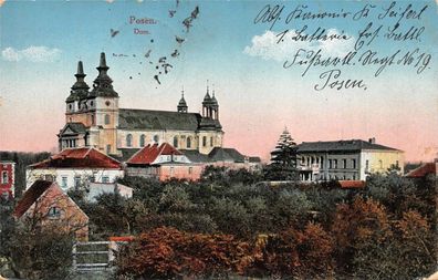 Posen Dom Feldpostkarte AK 1915