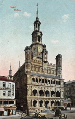 Rathaus in Posen Feldpostkarte 1915