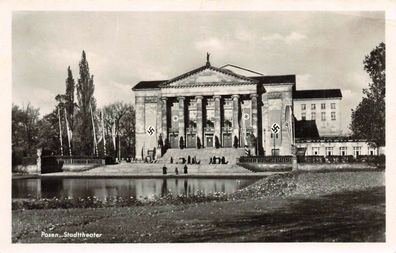 Stadttheater in Posen Postkarte AK