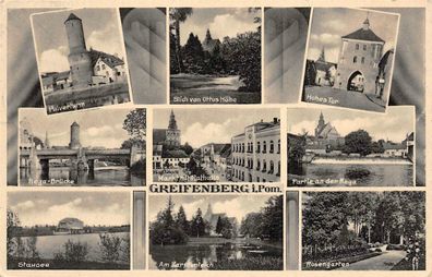 Greifenberg Pommern Panorama Postkarte 1941