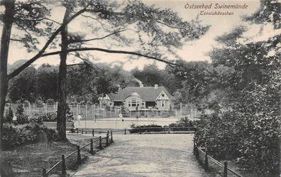 Ostseebad Swinemünde Tennishäuschen Postkarte