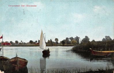 Ostseebad Ost-Dievenow Postkarte AK