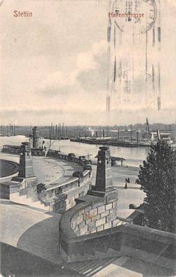 Szczecin Stettin Hakenterrasse Postkarte 1914