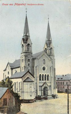 AK Filippsdorf Filipov Wallfahrts Kirche 1914