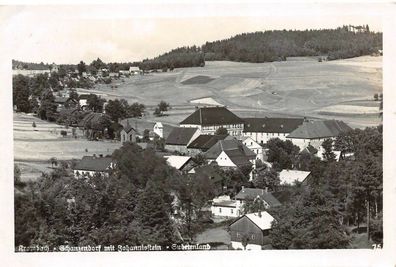 Krombach-Schanzendorf mit Johannisstein Sudetenland Postkarte AK 1942