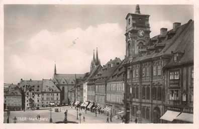 Marktplatz Eger Sudetenland Postkarte AK 1939