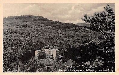 Zwickau Sudetengau Sanatorium Martinstal Feldpostkarte AK 1943