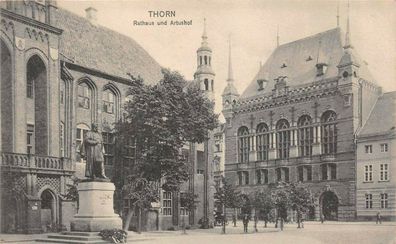 AK Thorn Torun Rathaus und Artushof 1915