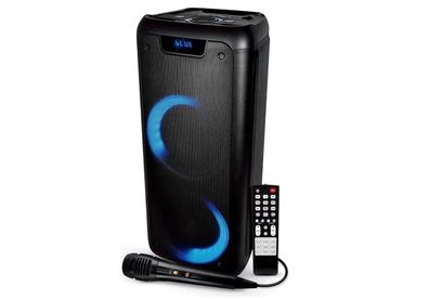 Partyhard Bluetooth Lautsprecher 150 W, Mikrofon, USB-Stick-Player, Black