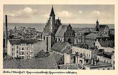 Culm an de Weichsel Chelmno Gymnasium Kirche Kloster Postkarte 1940