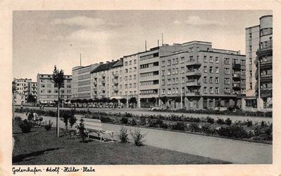 Gotenhafen Adolf-Hitler-Platz Postkarte AK 1943