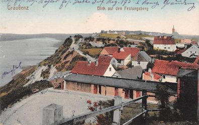 Graudenz (Grudziadz) Blick auf den Festungsberg Westpr. Feldpostkarte AK 1918