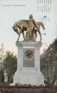 Graudenz (Grudziadz) Bismarckdenkmal Postkarte 1915