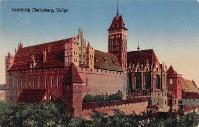 Hochschloß Marienburg Westpr. Postkarte AK