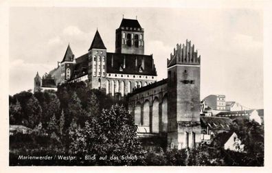 Marienwerder/Westpr. Blick auf das Schloß Postkarte AK