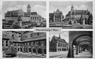 Marienburg/ Wpr. Hochschloß Kreuzhof Westseite AK 1939