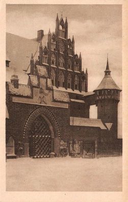 Marienburg (Westpr.) Mittelschloß Firmariegiebel Postkarte AK