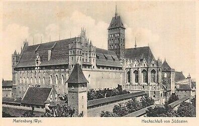 Marienburg/Wpr. Hochschloß von Südosten Postkarte AK