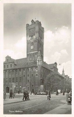 Rathaus in Thorn Westpreußen Postkarte AK 1942