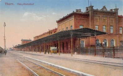 Thorn (Torun) Hauptbahnhof Postkarte AK