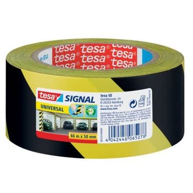 tesa Signal Markierungs- und Warnklebeband Universal, gelb