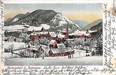 Görbdersdorf Schlesien Winter Postkarte gel. 1903