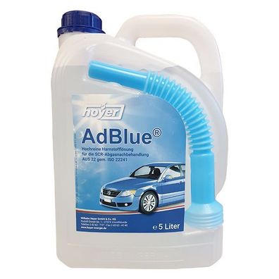 HOYER Harnstofflösung "AdBlue" Gemäß ISO 5 l Kanister (StationPack mit Ausgießer