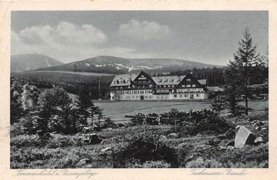 Krummhübel i. Riesengebirge Teichmann Baude AK 1938