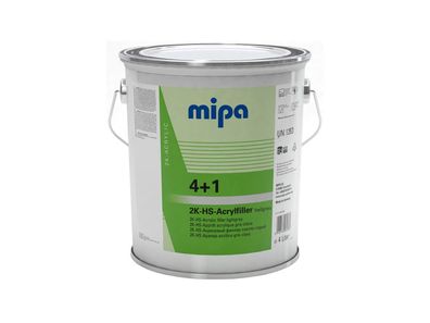 MIPA Grundierfiller "4 + 1 Acrylfiller HS" 4 l Eimer, hellgrau