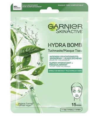 Garnier Skin Active Hydra Bomb Feuchtigkeitsspendende Tuchmaske, 28g - Intensive Feuc