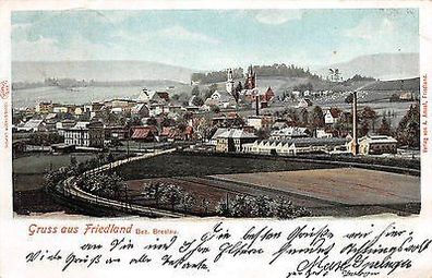 Gruss aus Friedland Bez. Breslau Schlesien Postkarte 1902